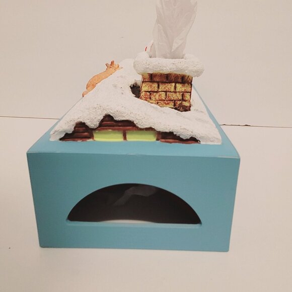 Sassy Santa on Roof 3D Christmas Tissue Box Hold Cover Tokyo Japan Rotary Hero - Picture 15 of 16